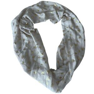 Metallic Gold Arrow Infinity Scarf